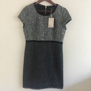 NWT THML STITCH FIX Medium Tweed Sheath dress Wool